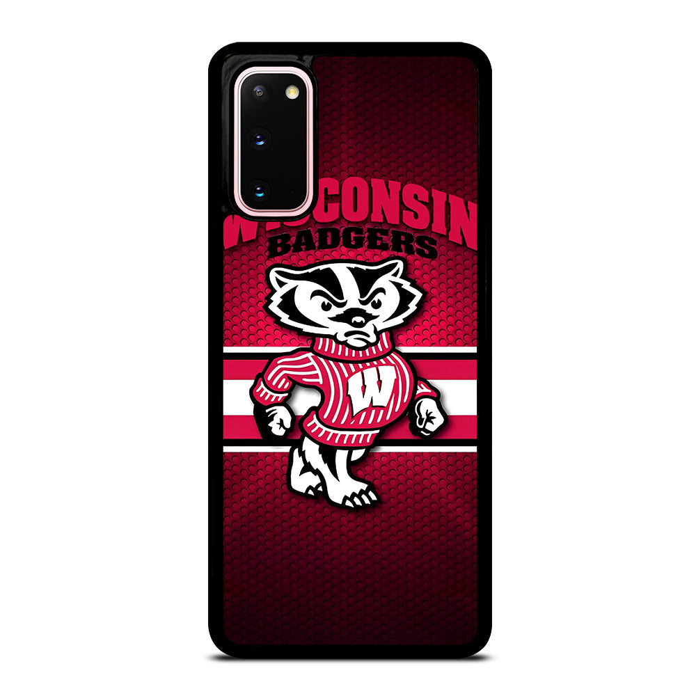 WISCONSIN BADGERS METAL LOGO Samsung Galaxy S20 Case Cover