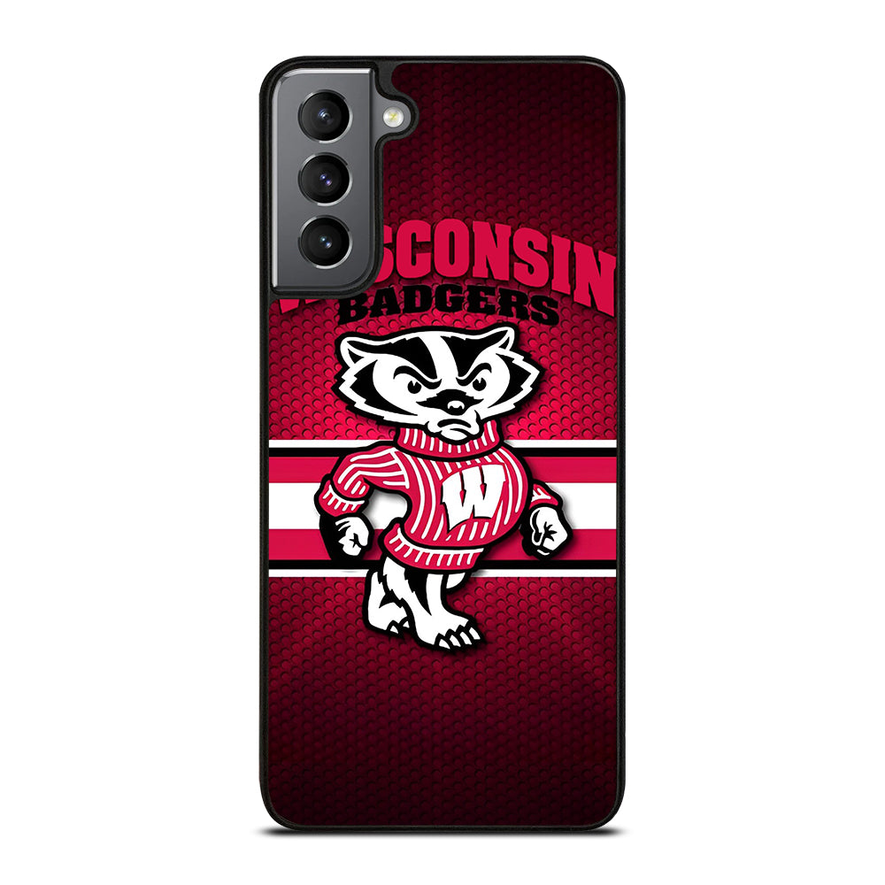 WISCONSIN BADGERS METAL LOGO Samsung Galaxy S21 Plus Case Cover