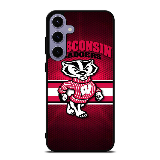 WISCONSIN BADGERS METAL LOGO Samsung Galaxy S24 Plus Case Cover