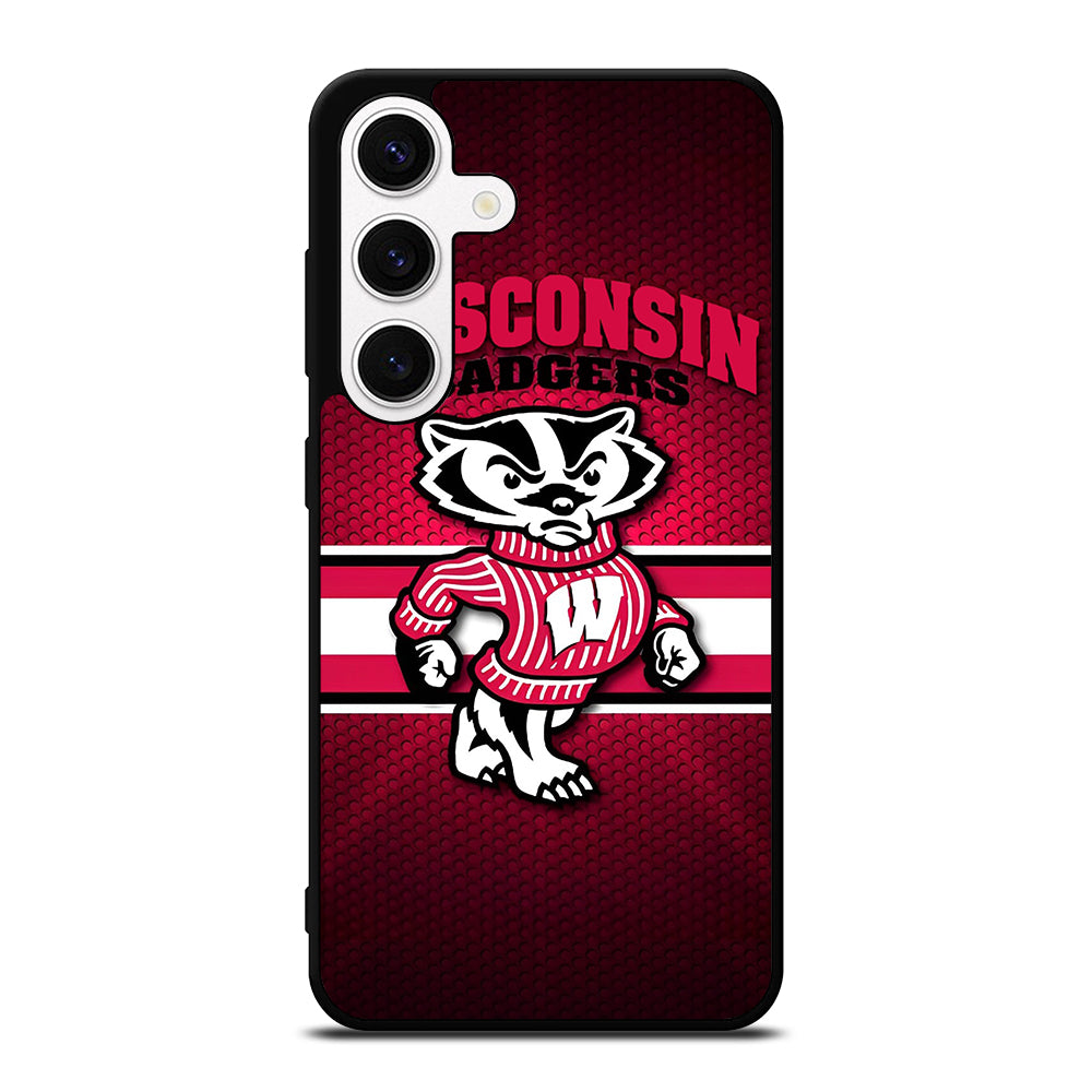WISCONSIN BADGERS METAL LOGO Samsung Galaxy S24 Case Cover