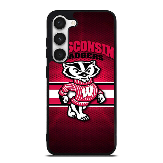 WISCONSIN BADGERS METAL LOGO Samsung Galaxy S23 Case Cover