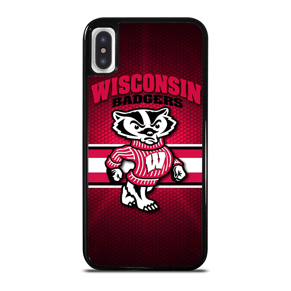 WISCONSIN BADGERS METAL LOGO iPhone X / XS Case Cover