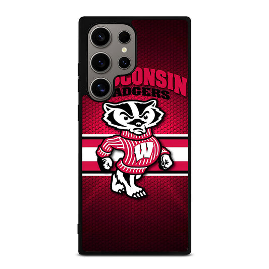 WISCONSIN BADGERS METAL LOGO Samsung Galaxy S24 Ultra Case Cover
