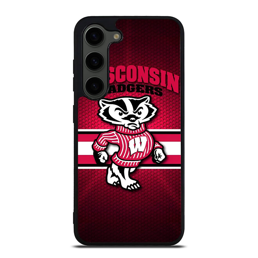 WISCONSIN BADGERS METAL LOGO Samsung Galaxy S23 Plus Case Cover