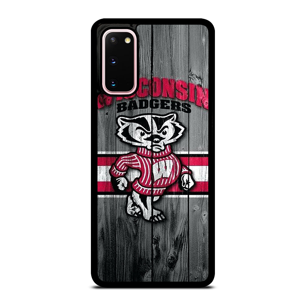WISCONSIN BADGERS WOODEN LOGO Samsung Galaxy S20 Case Cover