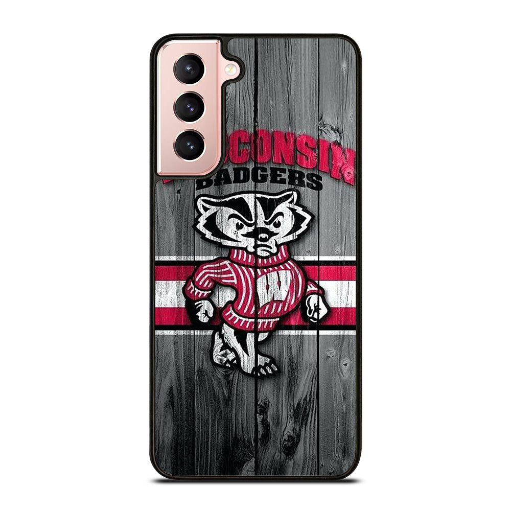 WISCONSIN BADGERS WOODEN LOGO Samsung Galaxy S21 Case Cover