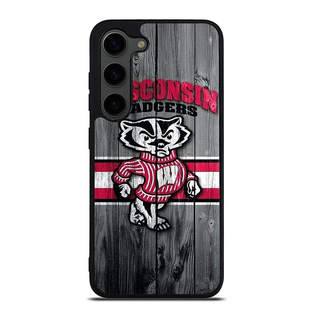 WISCONSIN BADGERS WOODEN LOGO Samsung Galaxy S23 Plus Case Cover