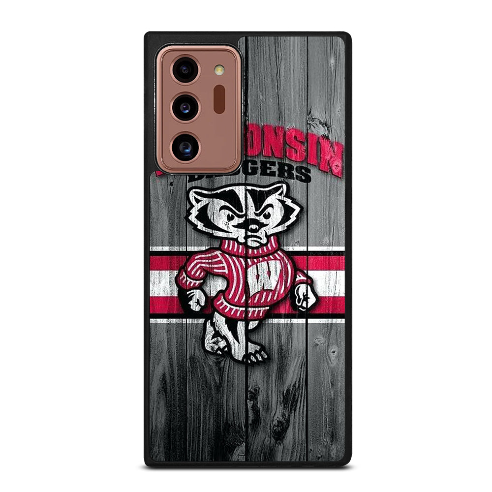 WISCONSIN BADGERS WOODEN LOGO Samsung Galaxy Note 20 Ultra Case Cover